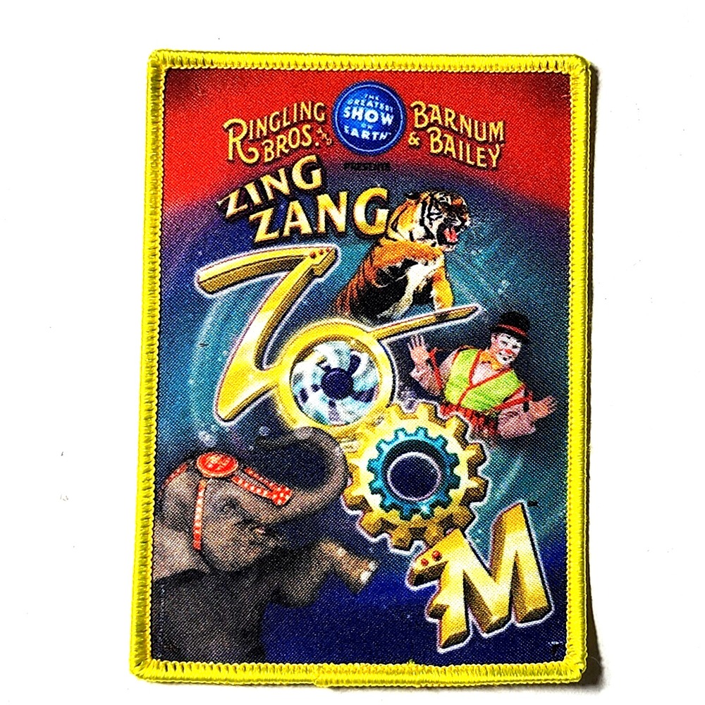 Girl Scouts Patch Ringling Brothers Zing Zang Zoom Tiger Elephant Clown 3"x4"